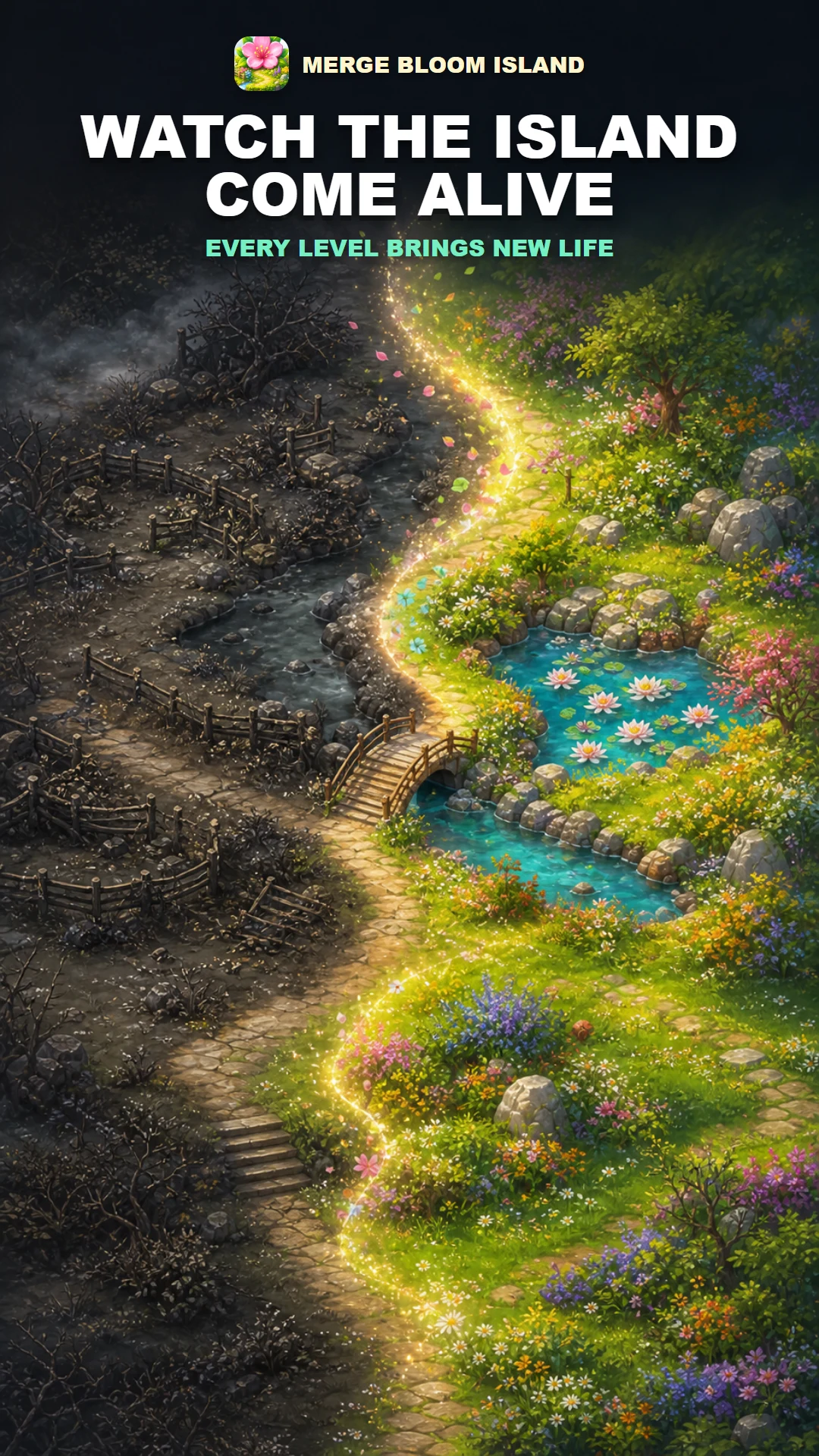 Merge Bloom Island: Puzzle screenshot