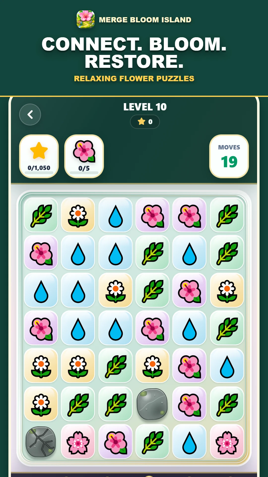 Merge Bloom Island: Puzzle screenshot